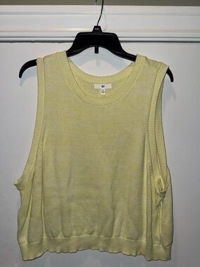 bp Soft Yellow Knit Sweater Vest Tank Top